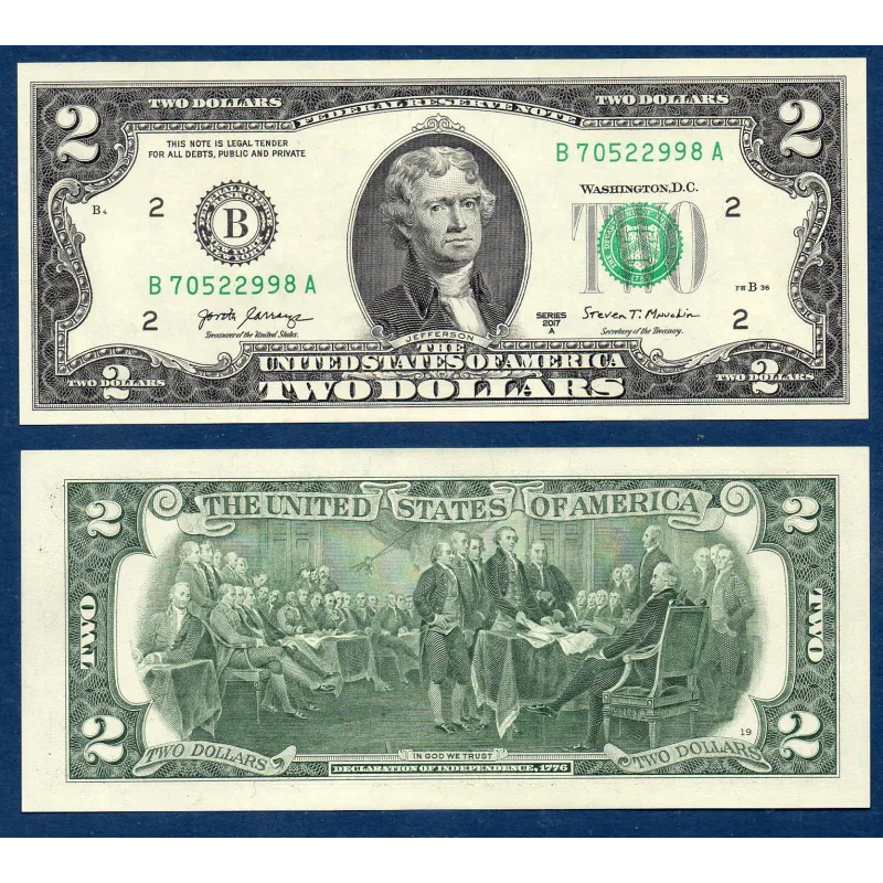 Etats Unis P.545 New York, neuf Billet de 2 Dollars 2017A série B