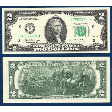 Etats Unis P.545 New York, neuf Billet de 2 Dollars 2017A série B