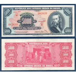 Bresil P.174a, Sup Billet de 5000 cruzeiros 1963a