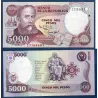 Colombie P.440b, neuf Billet de 5000 Pesos 1994-1995 Rafael Nunez