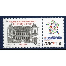 Timbre France 5811 Centenaire Organisation internationale de la vigne et du vin Neuf