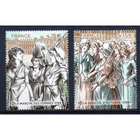 Timbre France 5822-5823 La Marche des femmes et d'Octobre Neuf