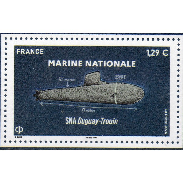 Timbre France 5825 Marine Nationales, Sous-marin Neuf