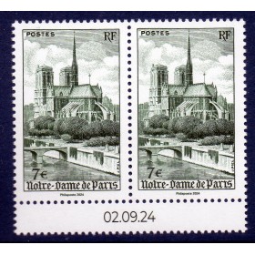Timbre France 5825A Paire Notre-Dame de Paris Neuf
