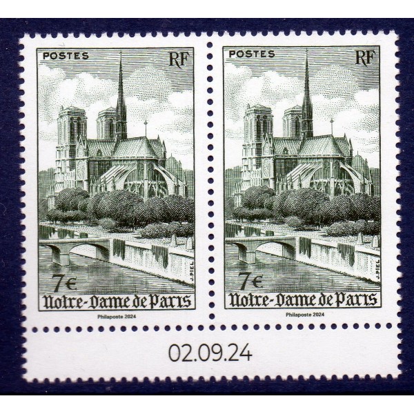 Timbre France 5825A Paire Notre-Dame de Paris Neuf