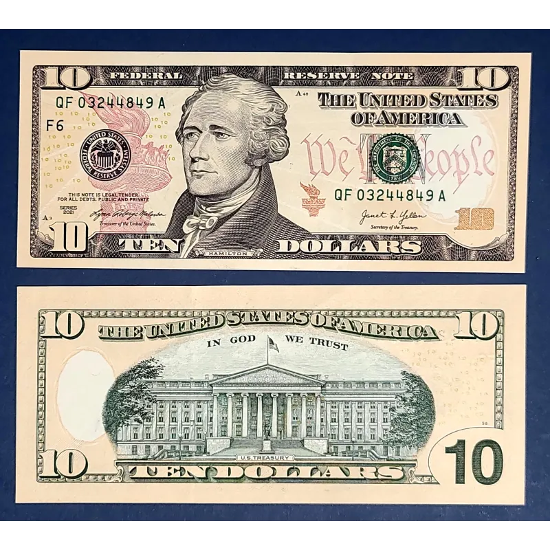Etats Unis P.552 Neuf Atlanta, Billet de 10 Dollars 2021 série F
