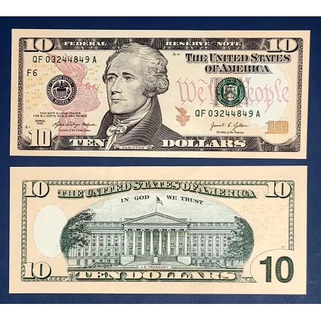 Etats Unis P.552 Neuf Atlanta, Billet de 10 Dollars 2021 série F