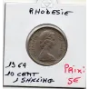 Rhodésie 10 cents ou 1shilling 1964 Sup, KM.2 Blason