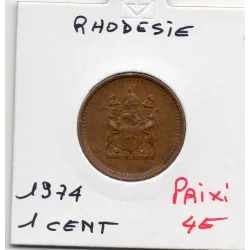 Rhodésie 1 cent 1974 Sup-, KM.10 armoiries
