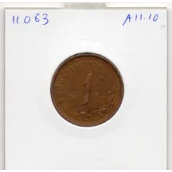 Rhodésie 1 cent 1974 Sup-, KM.10 armoiries