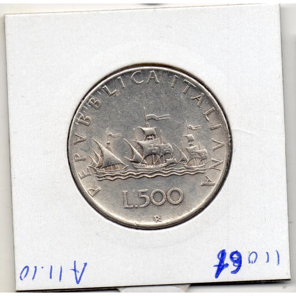 Italie 500 Lire 1958 TTB,  KM 98 pièce de monnaie