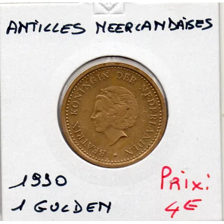 Antilles Neerlandaise 1 gulden 1990 Spl, KM.37 Beatrix