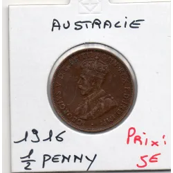 Australie 1/2 penny 1916 TTB, KM.22 Georges V