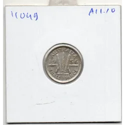 Australie 3 pence 1956 Sup, KM.57 3 tiges de blé