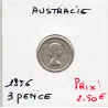 Australie 3 pence 1956 Sup, KM.57 3 tiges de blé