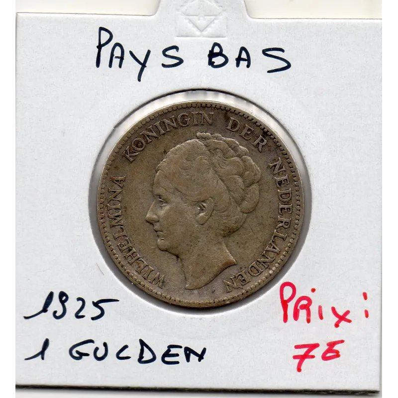 Pays Bas 1 Gulden 1925 TB, KM.161 Wilhelmina Pays Bas 1 Gulden 1925 TB, KM.161 Wilhelmina