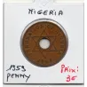 Nigeria 1 penny 1959 TTB KM.2 Elizabeth II