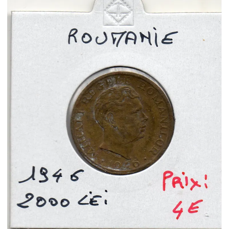 Roumanie 2000 lei 1946 TTB, KM.69 Mihai 1er