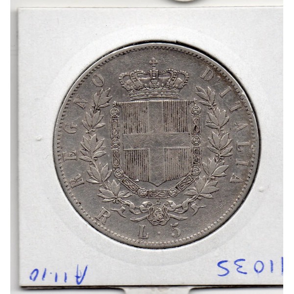 Italie 5 Lire 1876 R, TTB KM.8.4 Vittorio Emanuele
