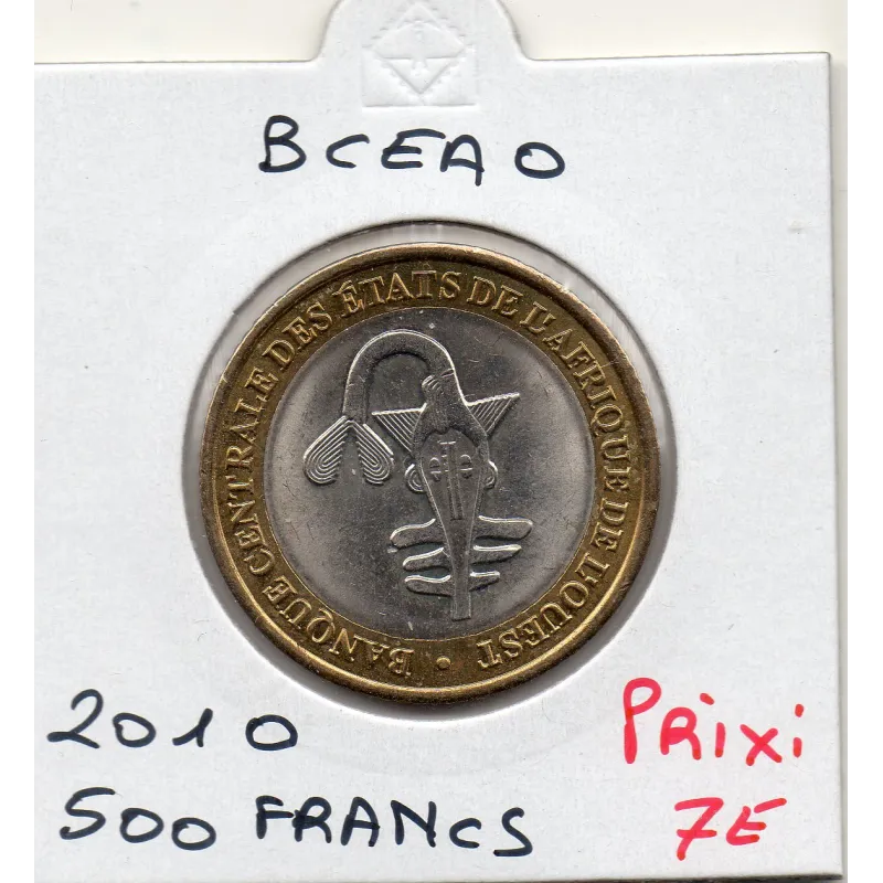 Etats Afrique Ouest 500 francs 2010 Spl KM.15 masque Etats Afrique Ouest 500 francs 2010 Spl KM.15 masque