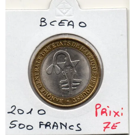 Etats Afrique Ouest 500 francs 2010 Spl KM.15 masque