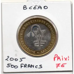 Etats Afrique Ouest 500 francs 2005 Spl KM.15 masque
