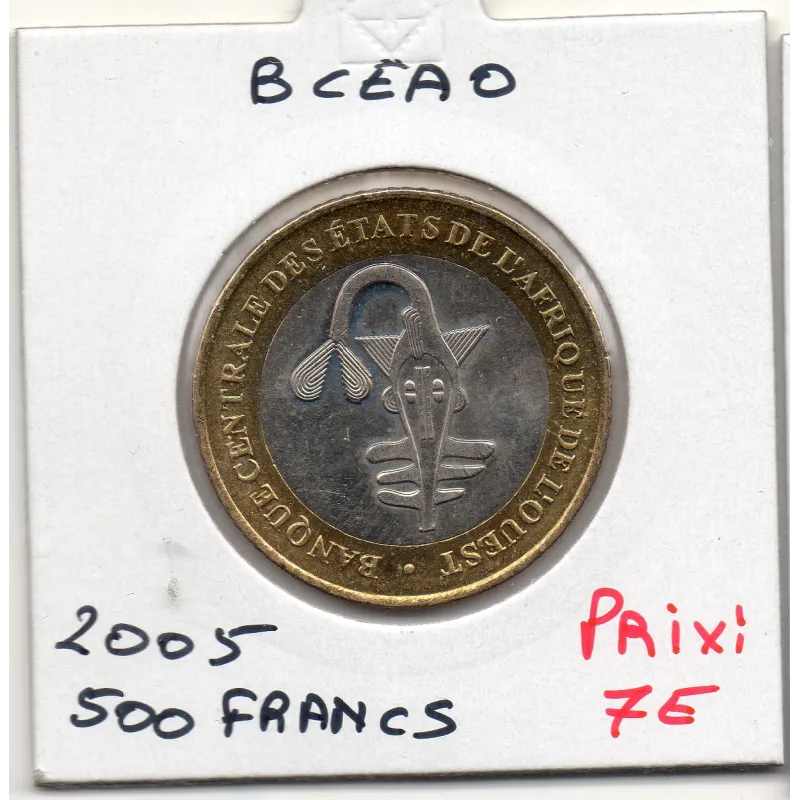 Etats Afrique Ouest 500 francs 2005 Spl KM.15 masque Etats Afrique Ouest 500 francs 2005 Spl KM.15 masque