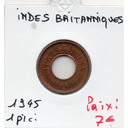 Inde Britannique 1 pices 1945 Spl, KM.533 Georges VI