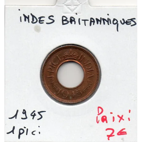 Inde Britannique 1 pices 1945 Spl, KM.533 Georges VI