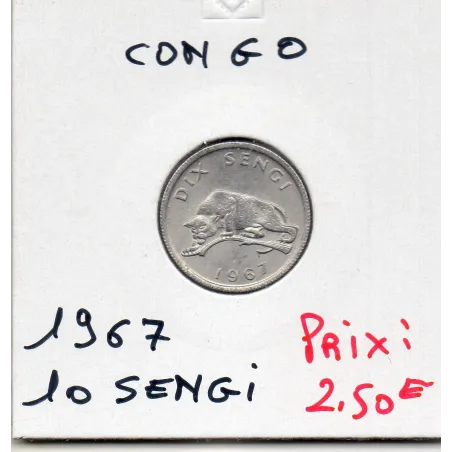 Congo 10 Sengi 1967 Sup, KM.7 léopard
