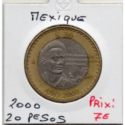 Mexique 20 Pesos 2000 TTB+, KM.638 Octavio Paz