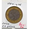 Mexique 20 Pesos 2000 TTB+, KM.637 Xiuhtecuhtli