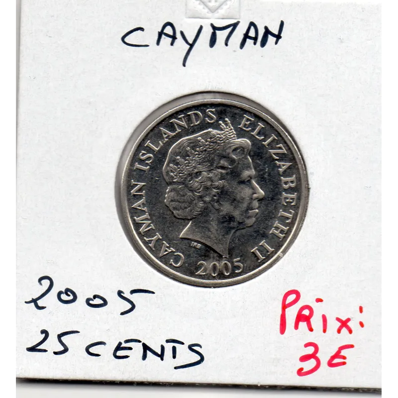 Cayman 25 cents 2005 Spl, KM.134 4eme effigie Cayman 25 cents 2005 Spl, KM.134 4eme effigie