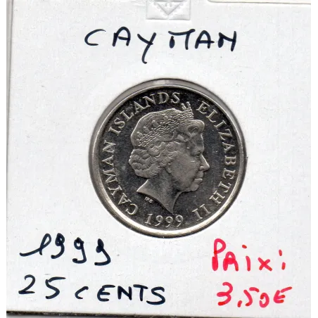 Cayman 25 cents 1999 Spl, KM.134 4eme effigie