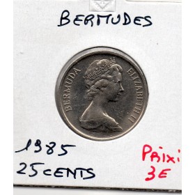Bermudes 25 cents 1985 Sup, KM.18 Phaéton à queue blanche