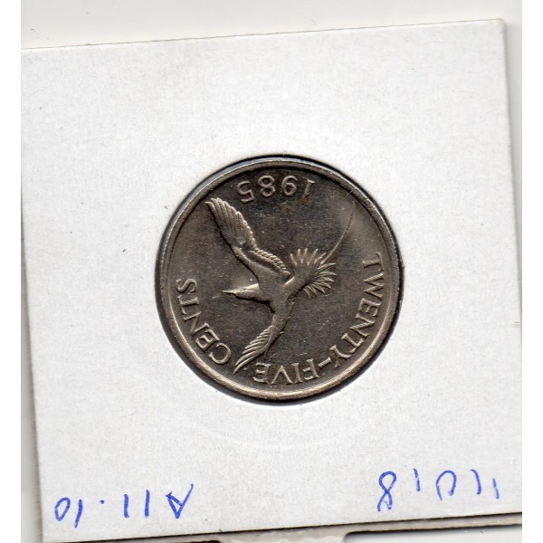 Bermudes 25 cents 1985 Sup, KM.18 Phaéton à queue blanche