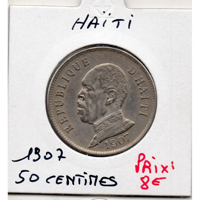 Haiti 50 centimes 1907 TTB+, KM.56 Nord Alexis Haiti 50 centimes 1907 TTB+, KM.56 Nord Alexis