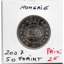Hongrie 50 forint 2007 Sup+, KM.805 traité de Rome