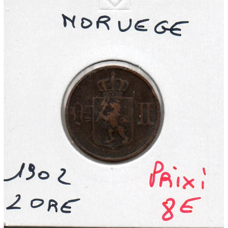 Norvège 2 ore 1902 TTB, KM.353 Oscar II Norvège 2 ore 1902 TTB, KM.353 Oscar II