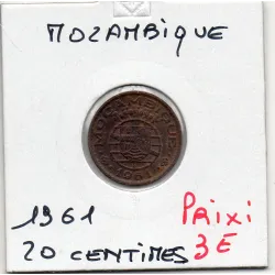 Mozambique 20 centavos 1961 TTB, KM.85 colonie