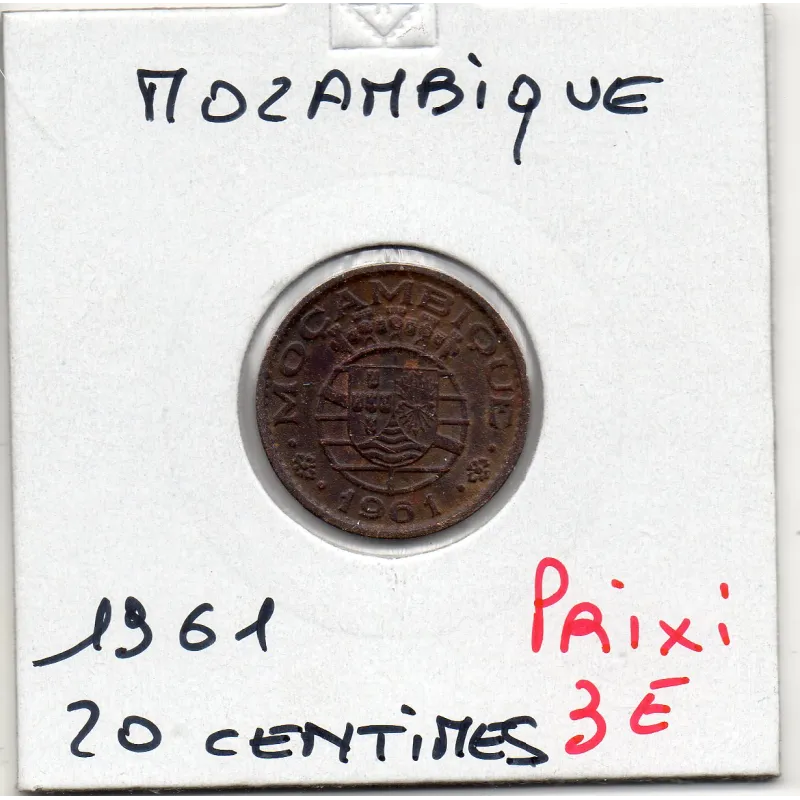 Mozambique 20 centavos 1961 TTB, KM.85 colonie Mozambique 20 centavos 1961 TTB, KM.85 colonie