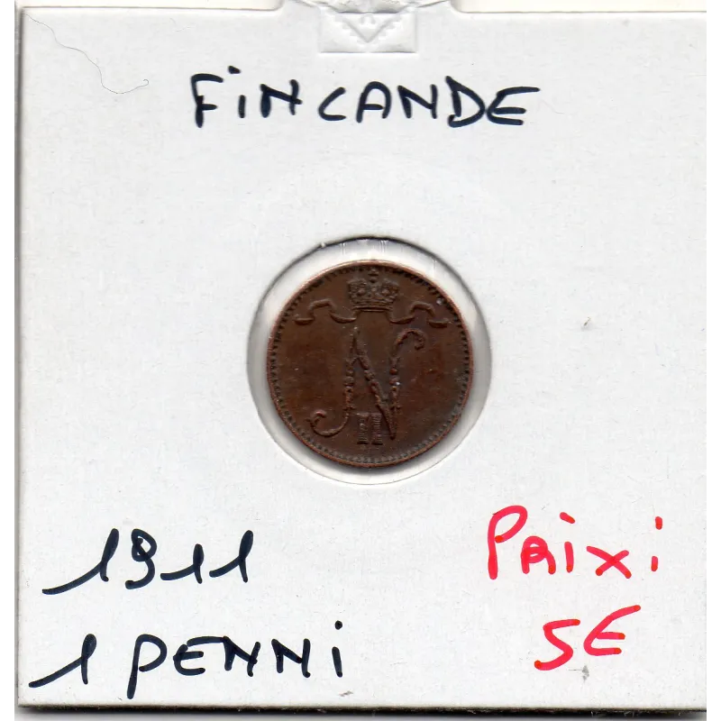 Finlande 1 penni 1911 TTB+, KM.13 Nicolas II