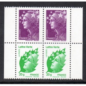 Timbre France 5834-5835 Bloc de 4, Marianne de Beaujard et l'Europe Neuf