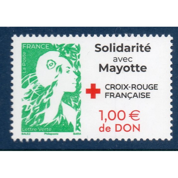 Timbre France 5838 Solidarité avec Mayotte Neuf