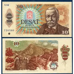 Tchécoslovaquie Pick N°94c, Billet de banque de 10 Korun 1986