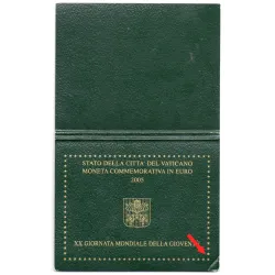Pièce de 2 euros commémorative Vatican 2005 JMJ de Cologne coffret abimé