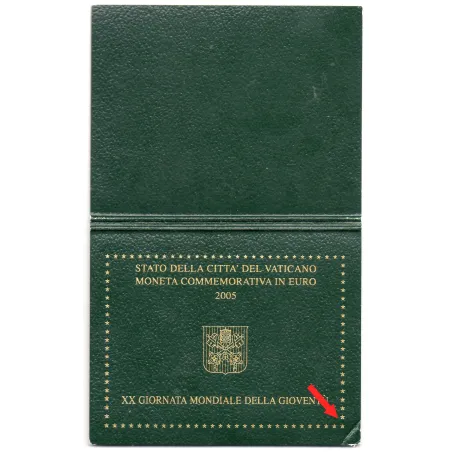 Pièce de 2 euros commémorative Vatican 2005 JMJ de Cologne coffret abimé