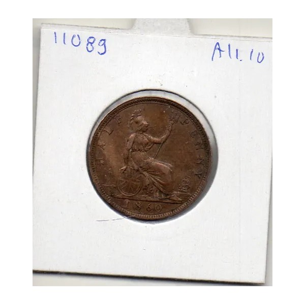 Grande Bretagne 1/2 Penny 1860 Sup-, KM.754 Victoria