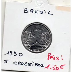 Brésil 5 cruzeiros 1990 Spl, KM.618 Saunier