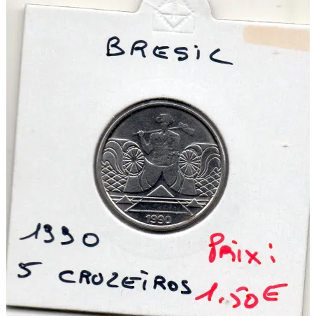 Brésil 5 cruzeiros 1990 Spl, KM.618 Saunier